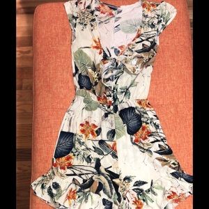 Floral Tie Front Romper